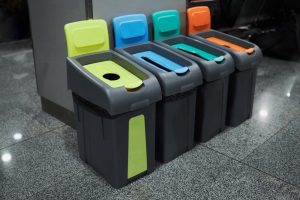 Segregation and commercial waste management containers for resource recovery - sustainable facilities management